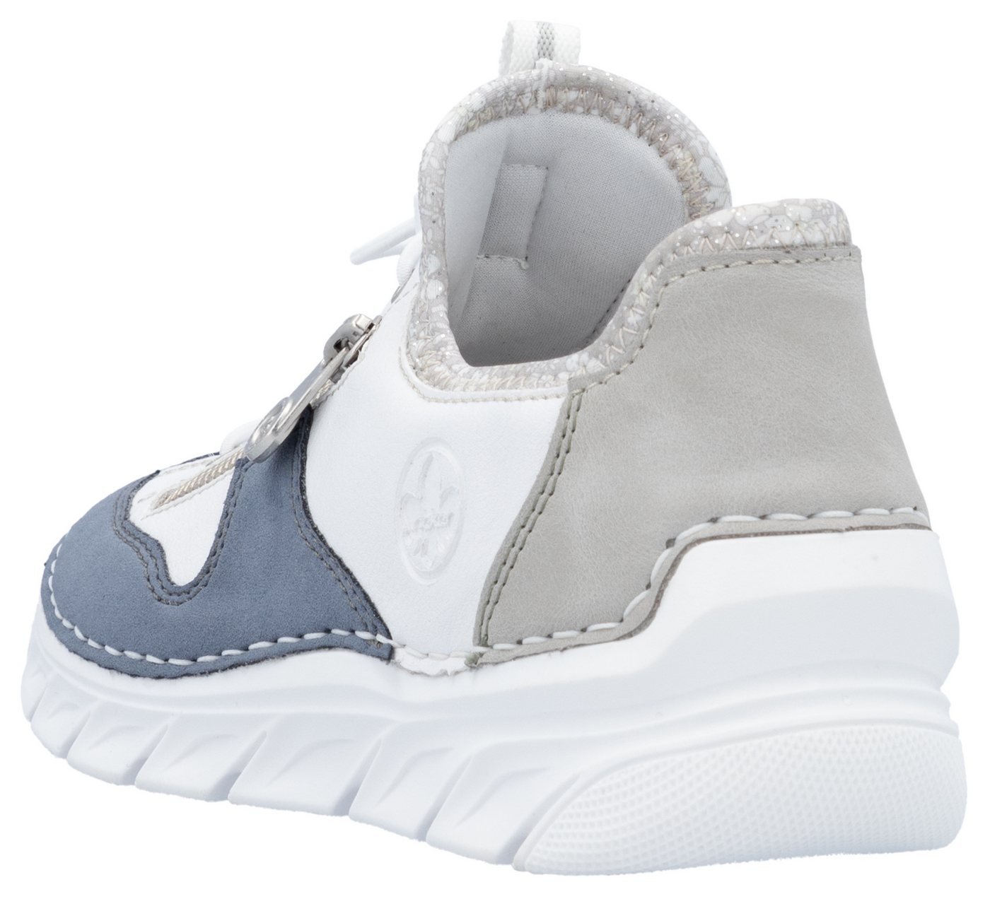 Rieker Slip-On Sneaker Slipper, Freizeitschuh mit kontrastfarbenen Besätzen – Bild 3 von 5