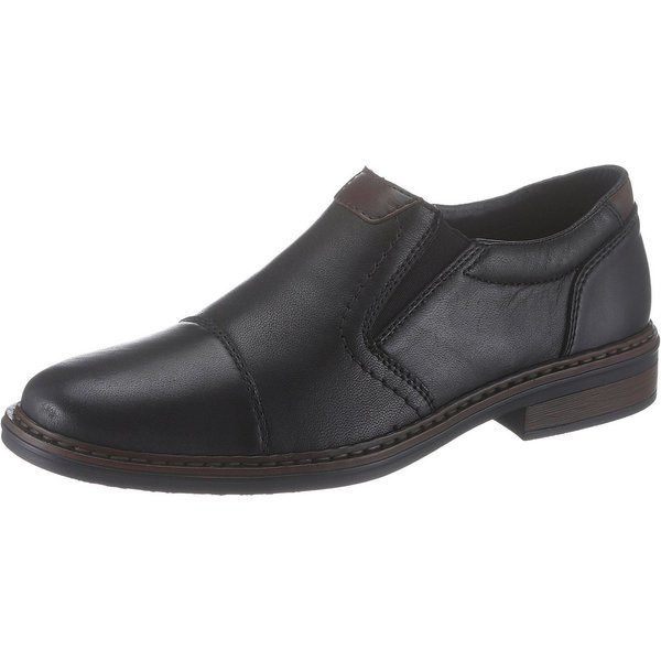 Rieker Slipper Anzugschuh, Business Schuh, Schlupfschuh mit stylischer Quernaht