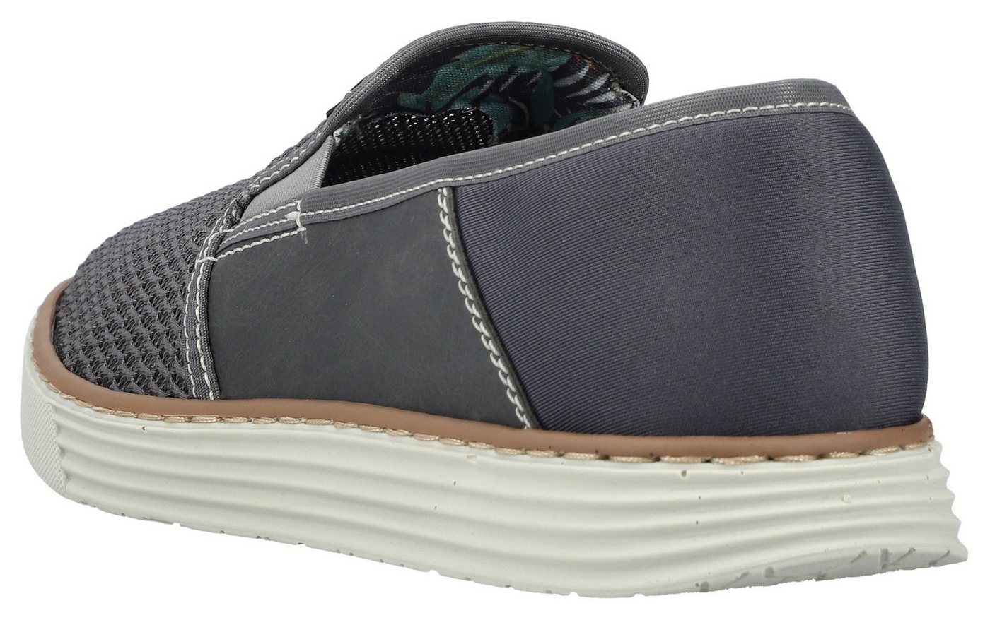 Rieker Slipper Espadrilles, Sommerschuh mit kontrastfarbenen Ziernähten – Bild 2 von 5