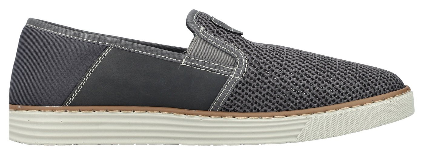 Rieker Slipper Espadrilles, Sommerschuh mit kontrastfarbenen Ziernähten – Bild 5 von 5