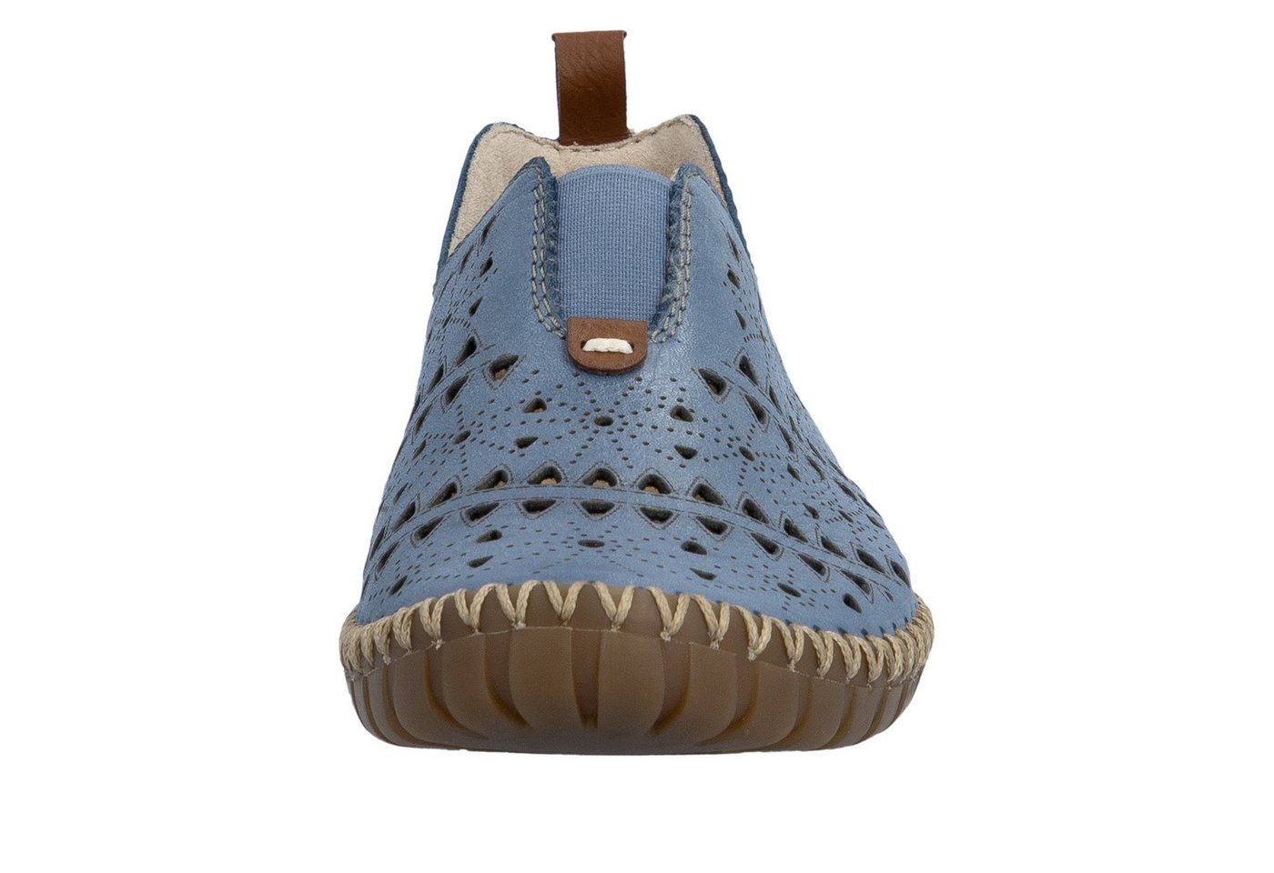 Rieker Slipper Schlupfschuh, Halbschuh, Urlaubsschuh mit Perforation – Bild 4 von 5