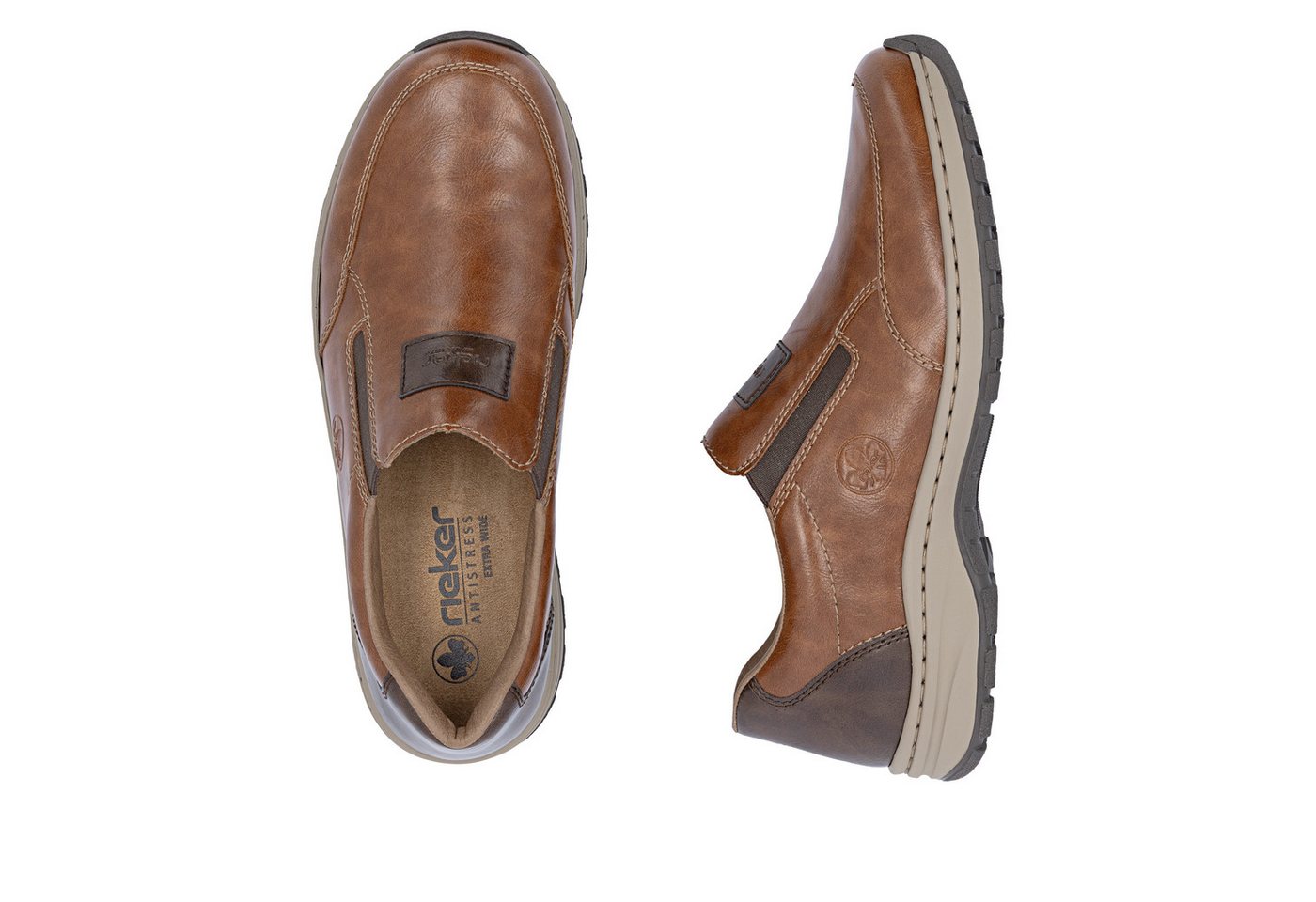 Rieker Slipper Schlupfschuh, Halbschuh, Freizeitschuh in bequemer Weite G (weit) – Bild 3 von 5