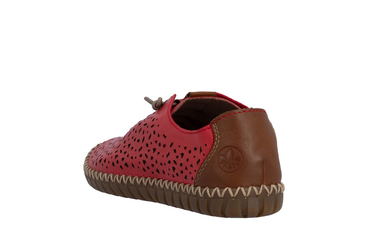 Rieker Slipper Schlupfschuh, Halbschuh, Barfußschuh mit Perforation – Bild 2 von 5