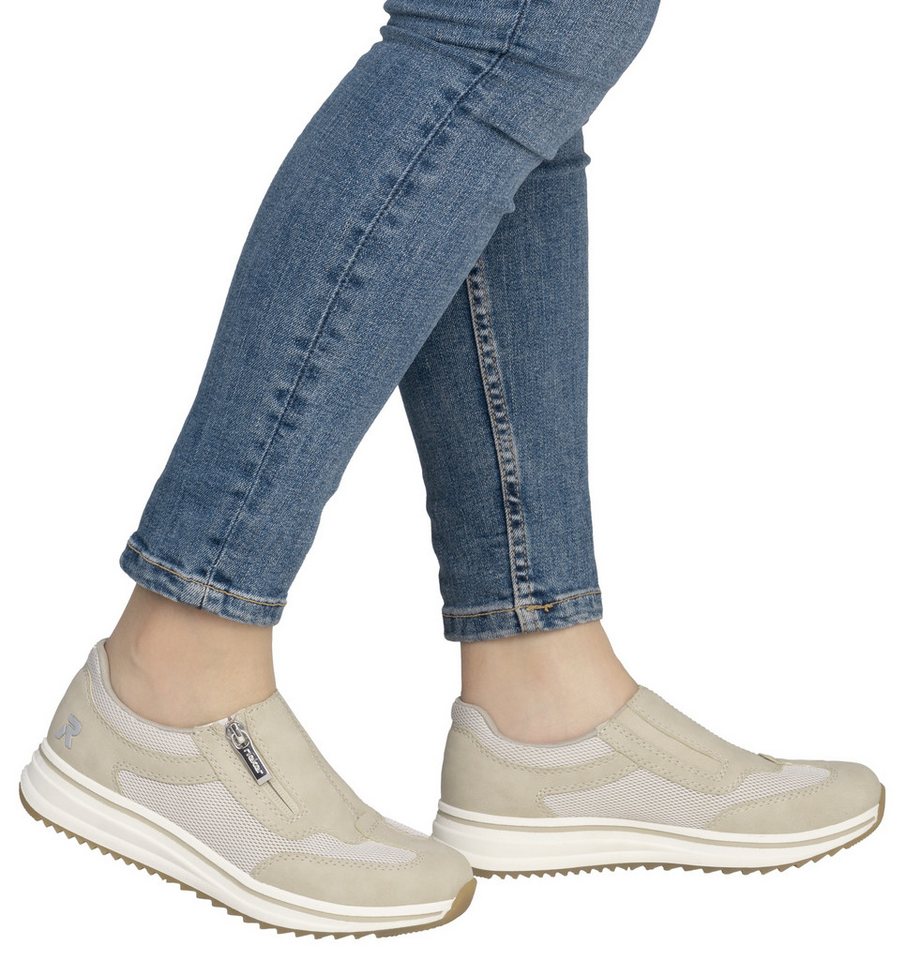 Rieker Slipper Slip-on Sneaker, Halbschuh, Freizeitschuh mit Reißverschluss – Bild 4 von 5