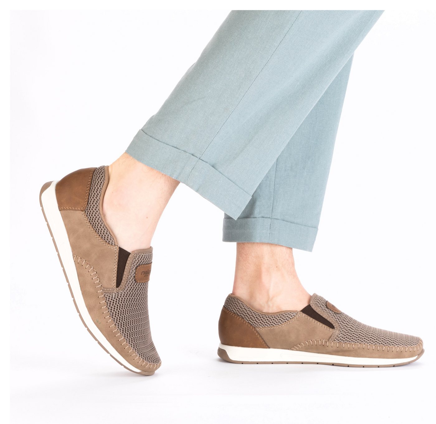 Rieker Slipper Slip-on Sneaker, Schlupfschuh mit Stretcheinsätze – Bild 2 von 5