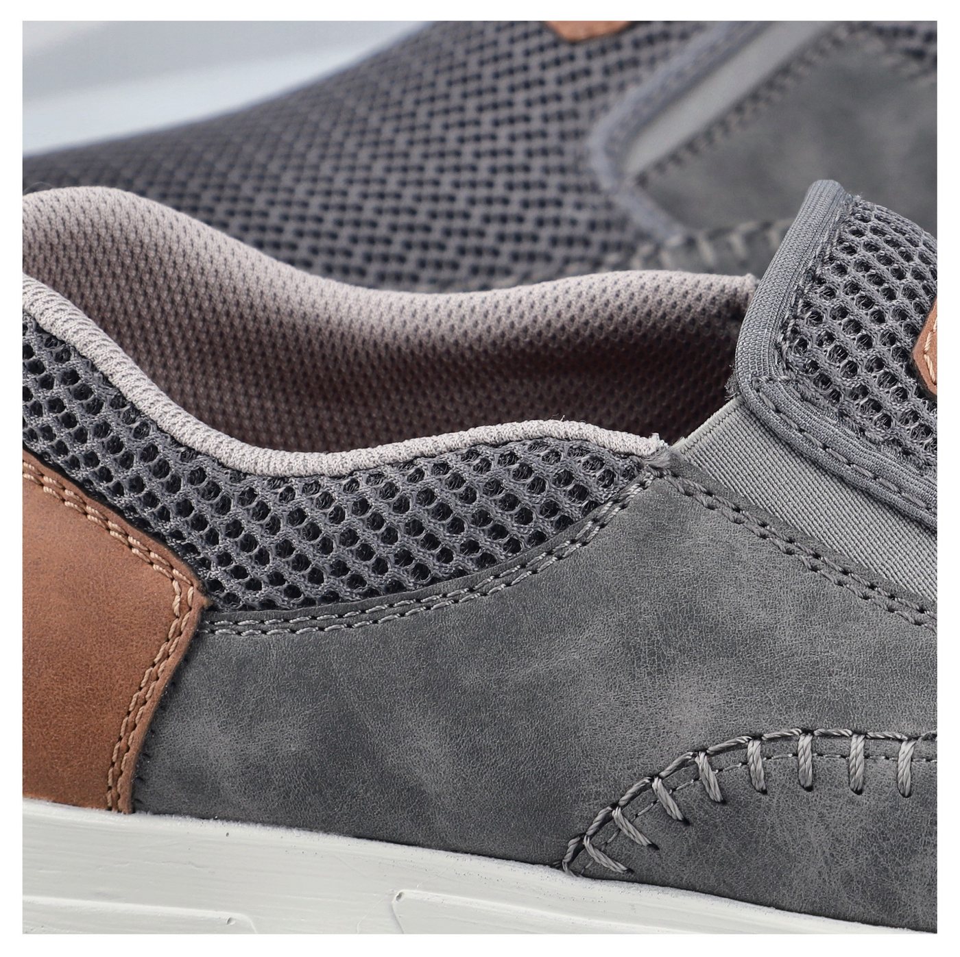 Rieker Slipper Slip-on Sneaker, Schlupfschuh mit Stretcheinsätze – Bild 4 von 5