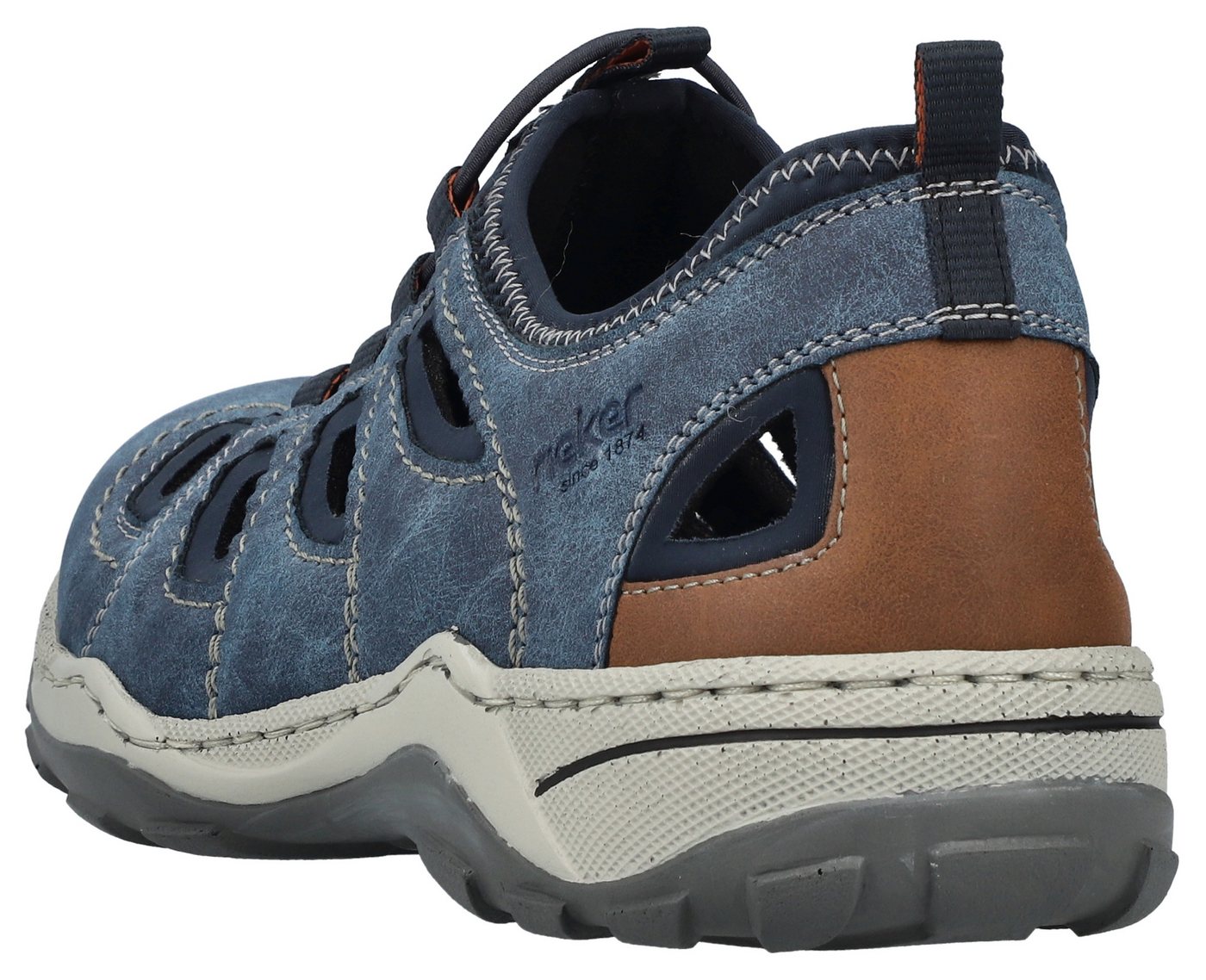 Rieker Slipper Trekking Schuh, Sandale, Sommerschuh mit praktischem Gummizug – Bild 2 von 5