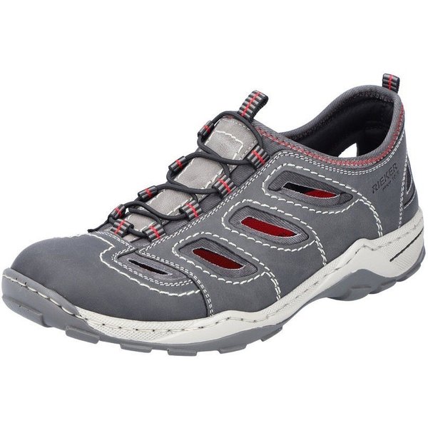Rieker Slipper Trekking Schuh, Sandale, Sommerschuh mit praktischem Gummizug