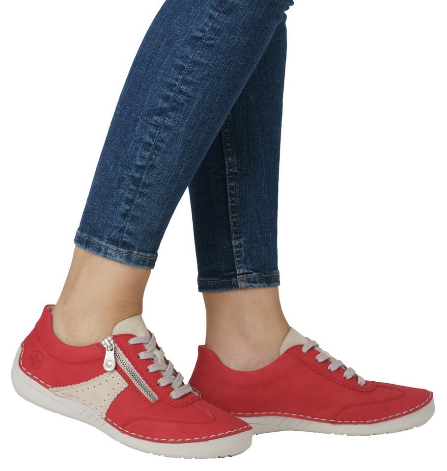 Rieker Sneaker, Halbschuh, Freizeitschuh, Schnürschuh mit Reißverschluss – Bild 5 von 5