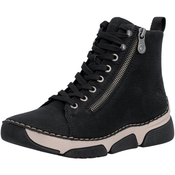 Rieker Sneaker Freizeitschuh, Halbschuh, Schnürschuh mit Kontraststeppung