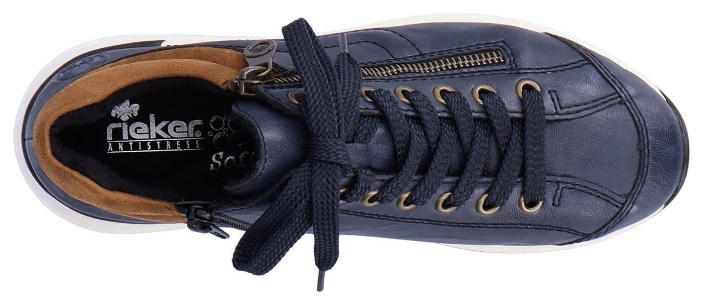 Rieker Sneaker Freizeitschuh, Halbschuh, Schnürschuh, mit weichem Schaftrand – Bild 3 von 5