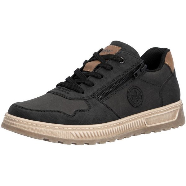 Rieker Sneaker Freizeitschuh, Halbschuh, Schnürschuh mit Kontrastbesatz