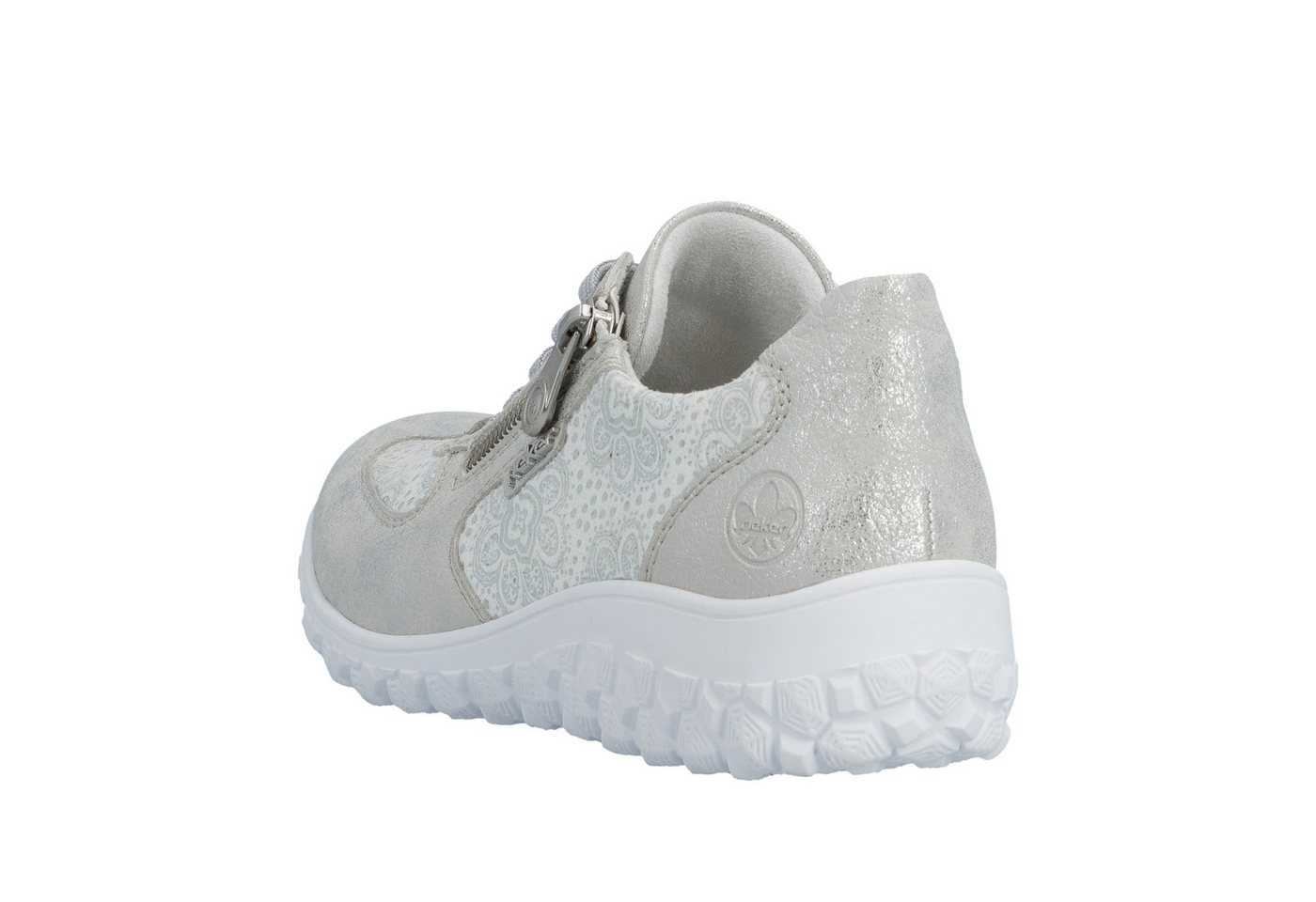 Rieker Sneaker Halbschuh, Schnürschuh, Freizeitsneaker mit floralem Muster – Bild 2 von 5