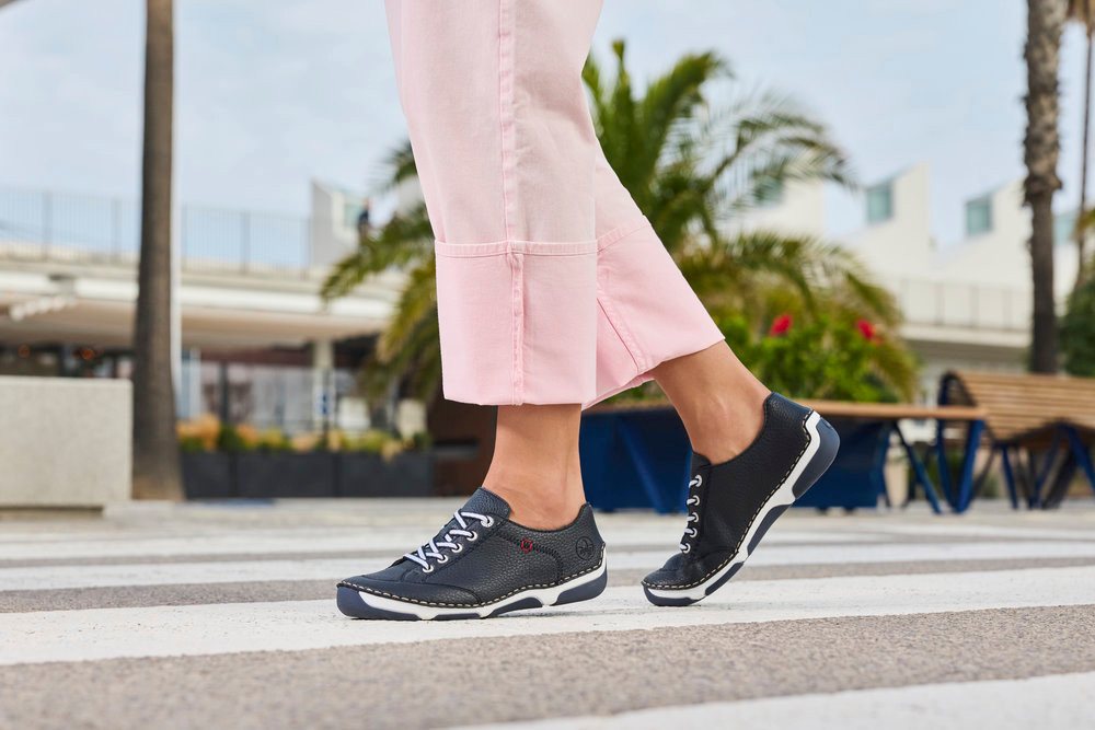 Rieker Sneaker Halbschuh, Freizeitschuh, Schnürschuh mit Rahmennaht – Bild 3 von 5