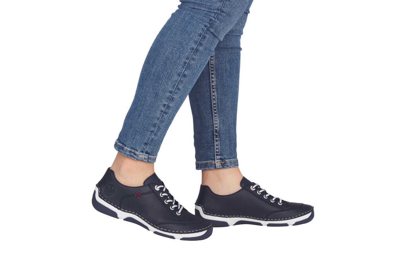 Rieker Sneaker Halbschuh, Freizeitschuh, Schnürschuh mit Rahmennaht – Bild 4 von 5
