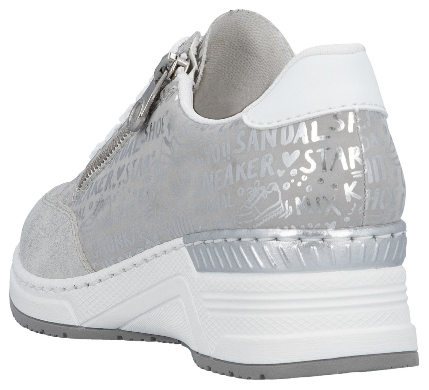 Rieker Sneaker mit Lettern bedruckt, Freizeitschuh, Halbschuh, Schnürschuh – Bild 3 von 5