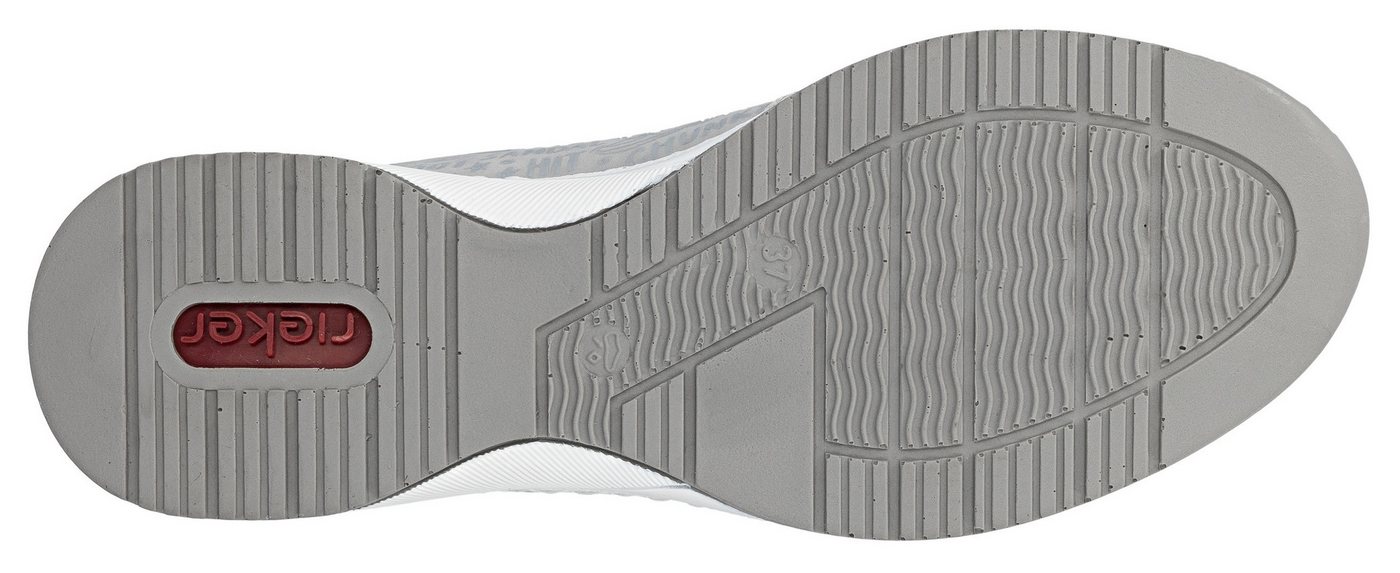 Rieker Sneaker mit Lettern bedruckt, Freizeitschuh, Halbschuh, Schnürschuh – Bild 4 von 5
