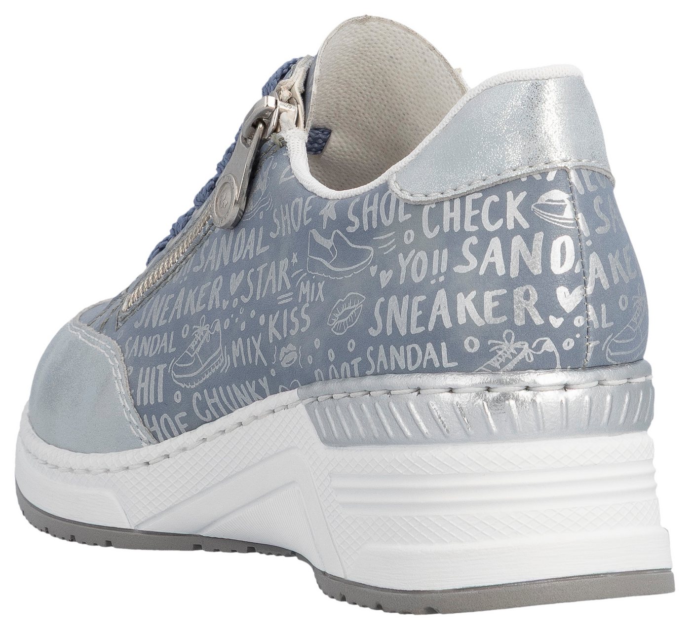 Rieker Sneaker mit Lettern bedruckt, Freizeitschuh, Halbschuh, Schnürschuh – Bild 3 von 5