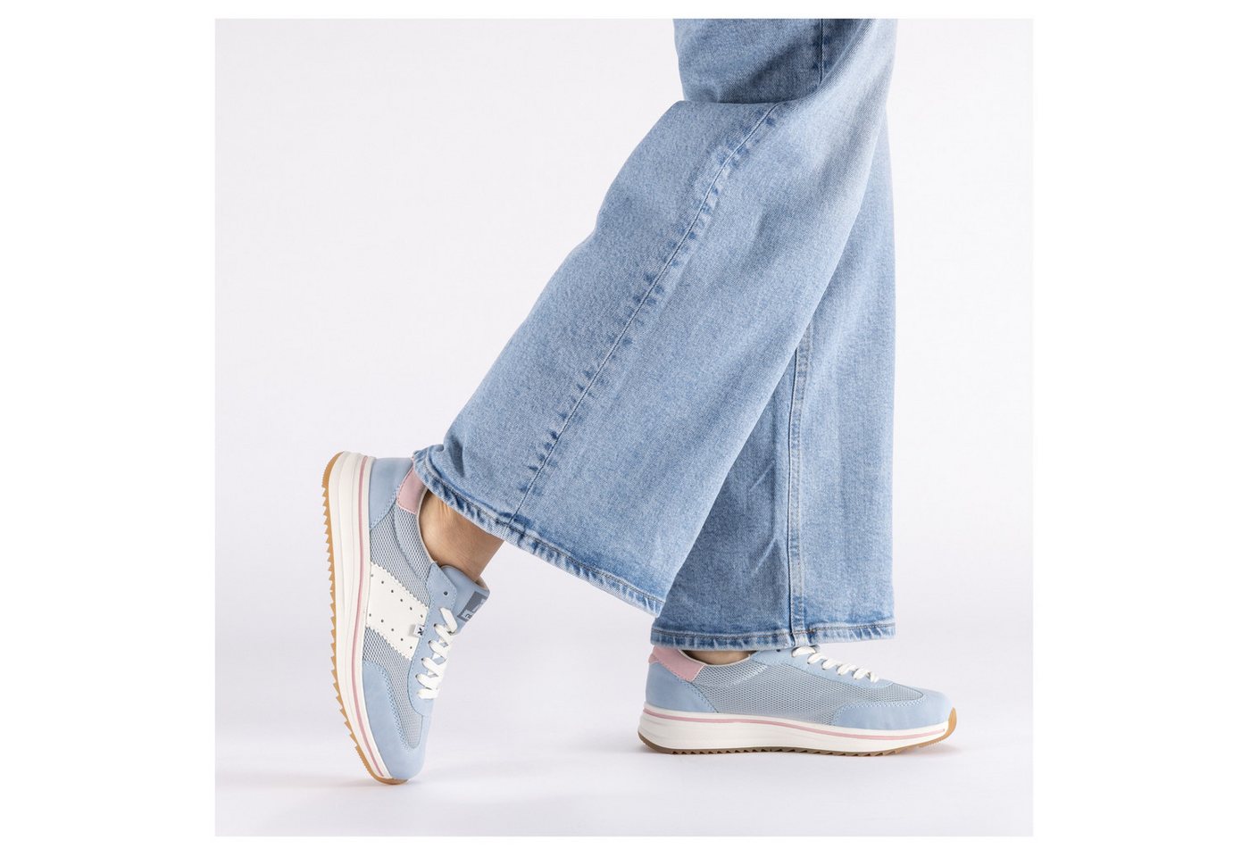 Rieker Sneaker Schnürschuh, Halbschuh, Freizeitsneaker mit Kontrastbesätze – Bild 2 von 5