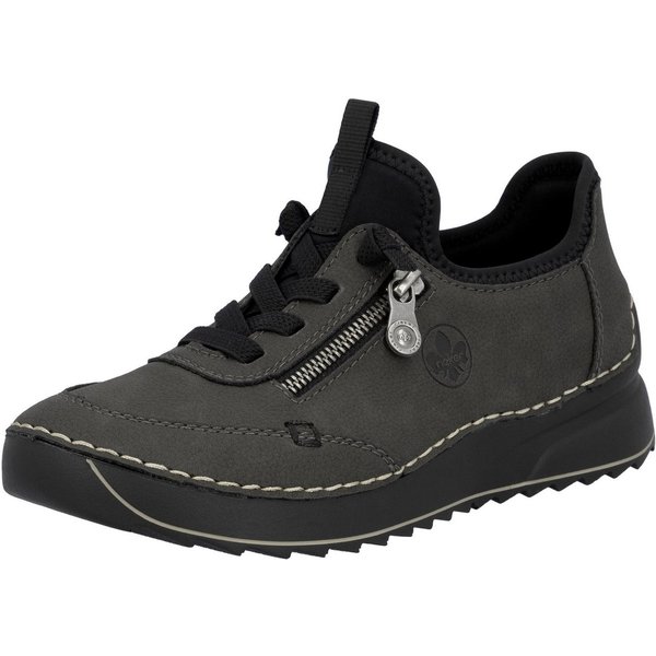 Rieker Sneaker Schnürschuh, Halbschuh, Slipper mit Kontrastnaht