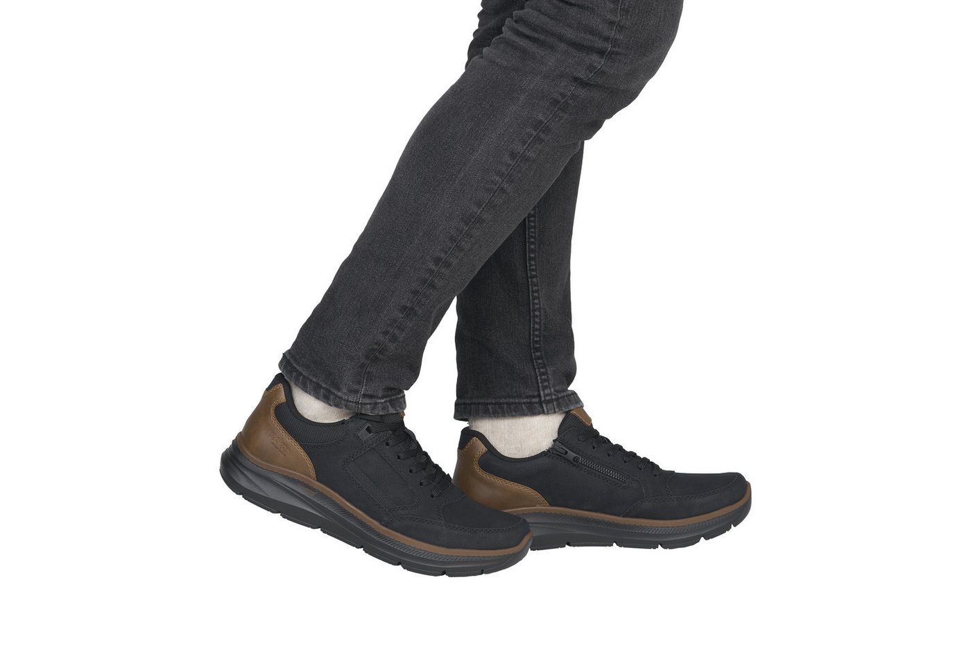 Rieker Sneaker Schnürschuh, Halbschuh mit Kontrastbesatz, schmale Form – Bild 3 von 5