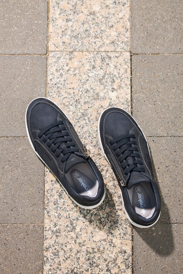 Rieker Sneaker Schnürschuh, Halbschuh, Freizeitsneaker mit Reißverschluss – Bild 3 von 5