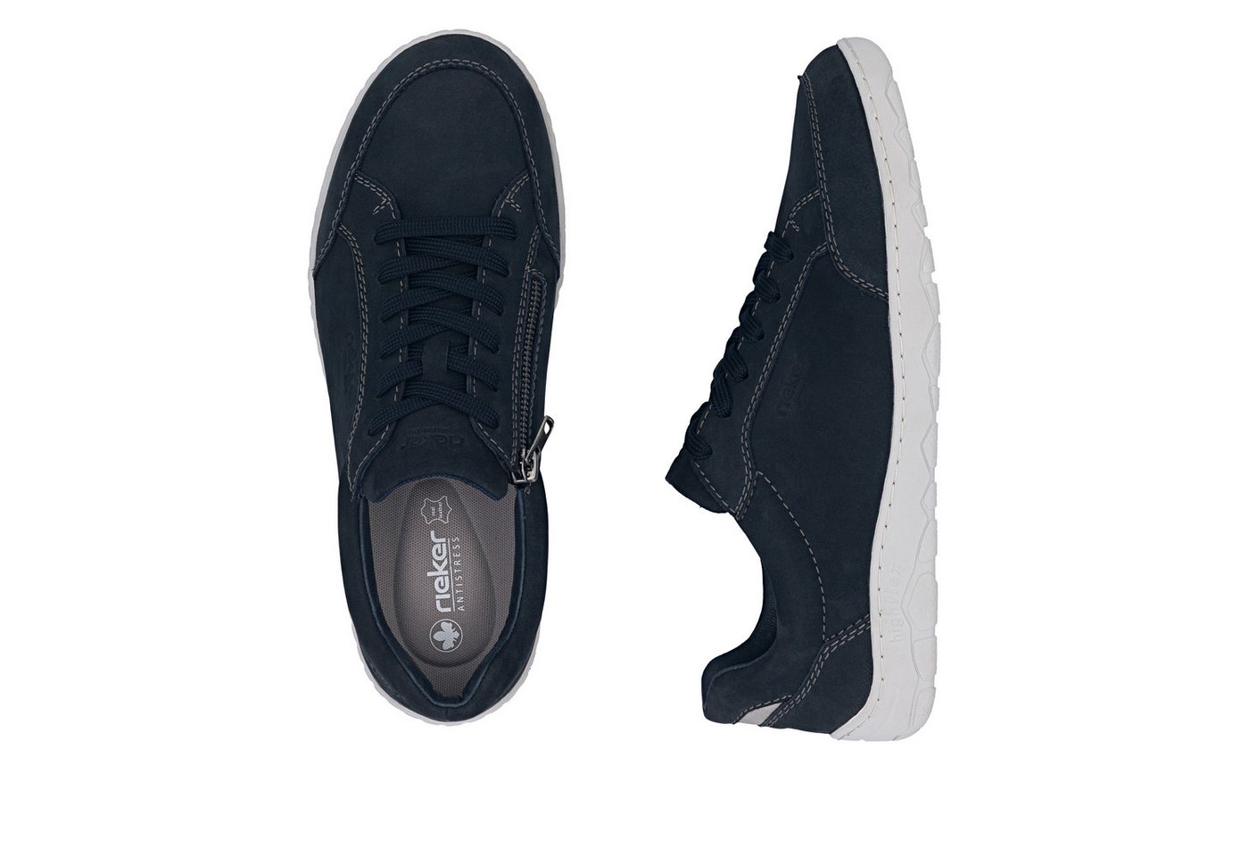 Rieker Sneaker Schnürschuh, Halbschuh, Freizeitsneaker mit Reißverschluss – Bild 5 von 5