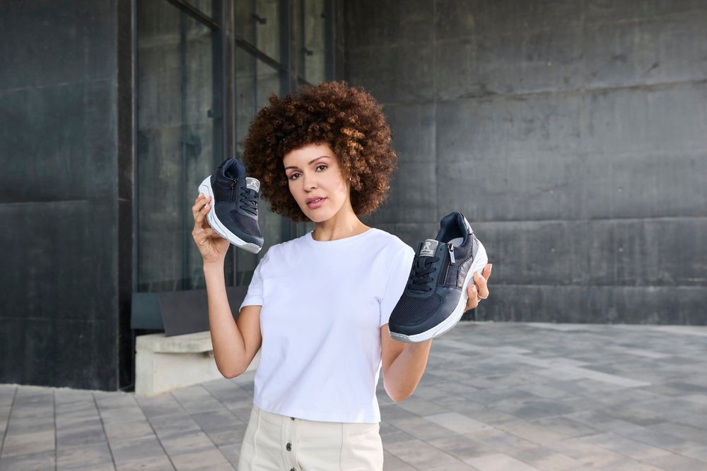 Rieker Sneaker Schnürschuh, Halbschuh, Freizeitsneaker mit Reißverschluss – Bild 2 von 5