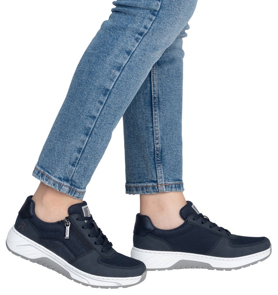 Rieker Sneaker Schnürschuh, Halbschuh, Freizeitsneaker mit Reißverschluss – Bild 4 von 5