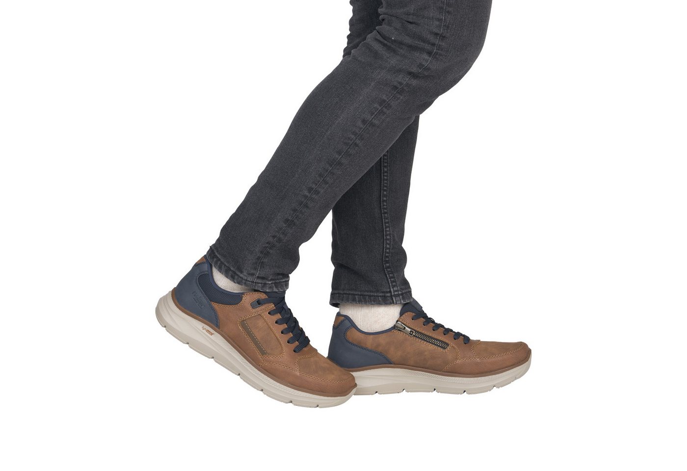 Rieker Sneaker Schnürschuh, Halbschuh mit Kontrastbesatz, schmale Form – Bild 3 von 5