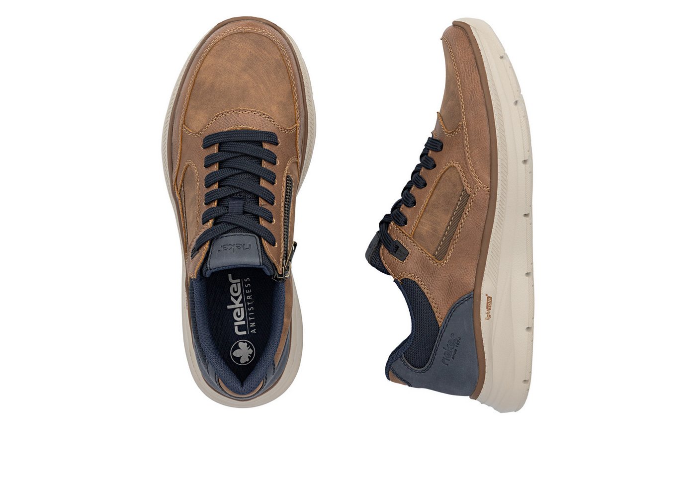 Rieker Sneaker Schnürschuh, Halbschuh mit Kontrastbesatz, schmale Form – Bild 5 von 5