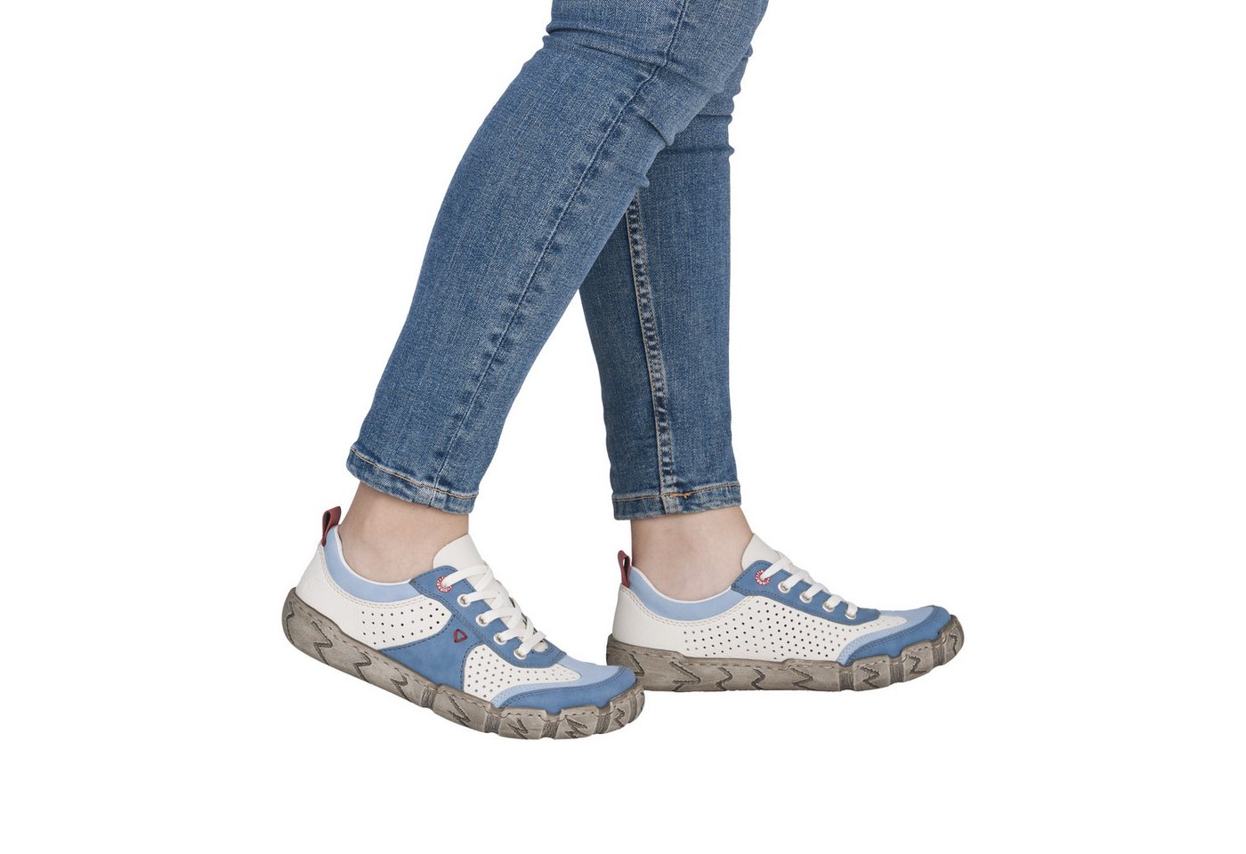 Rieker Sneaker Schnürschuh, Halbschuh, Freizeitsneaker mit Perforation – Bild 2 von 5