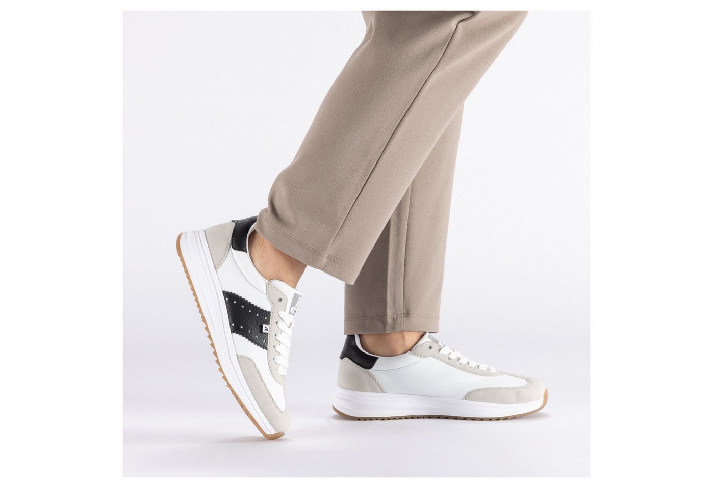 Rieker Sneaker Schnürschuh, Halbschuh, Freizeitsneaker mit Kontrastbesätze – Bild 2 von 5