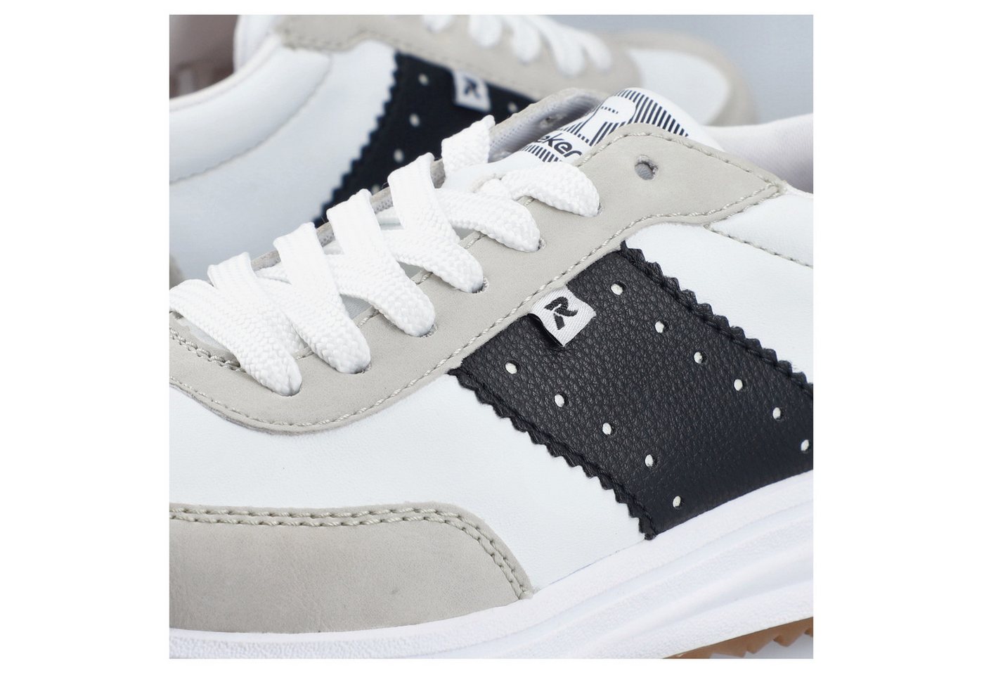 Rieker Sneaker Schnürschuh, Halbschuh, Freizeitsneaker mit Kontrastbesätze – Bild 3 von 5