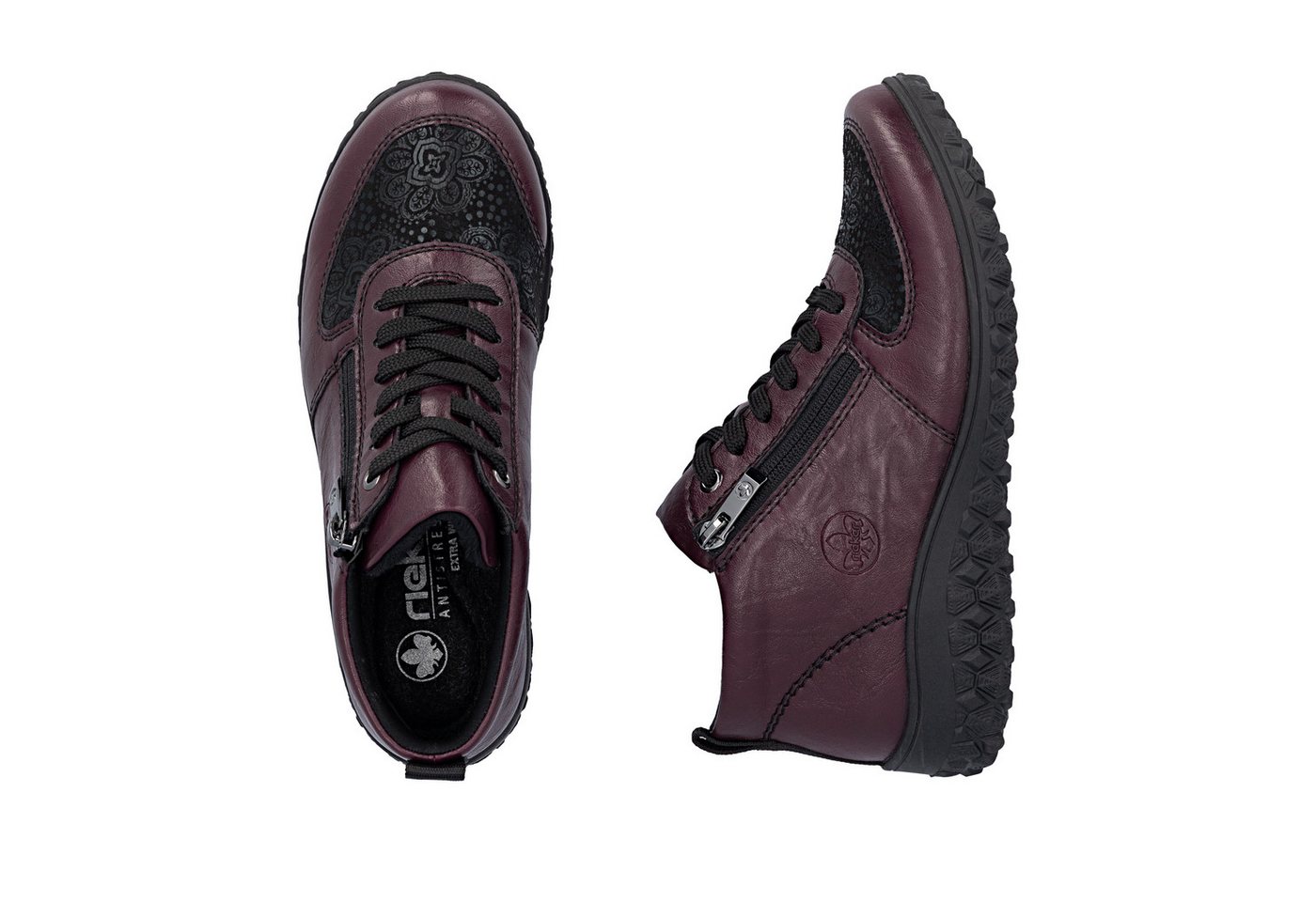 Rieker Sneakerboots High Top Sneaker, Schnürboots, Stiefelette mit floralem Muster – Bild 3 von 5