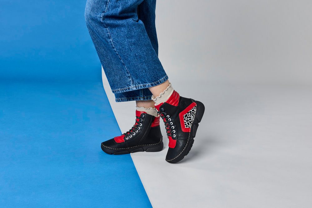 Rieker Sneakerboots Schnürboots, Schnürstiefelette mit zusätzlichem Innenreißverschluss – Bild 3 von 5