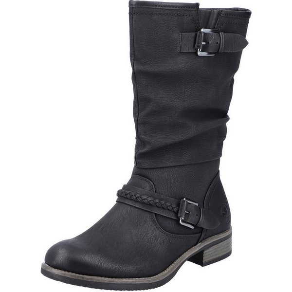 Rieker Stiefel Winterboots,Blockabsatz mit gerafftem slouchy-Schaft, schmale Form