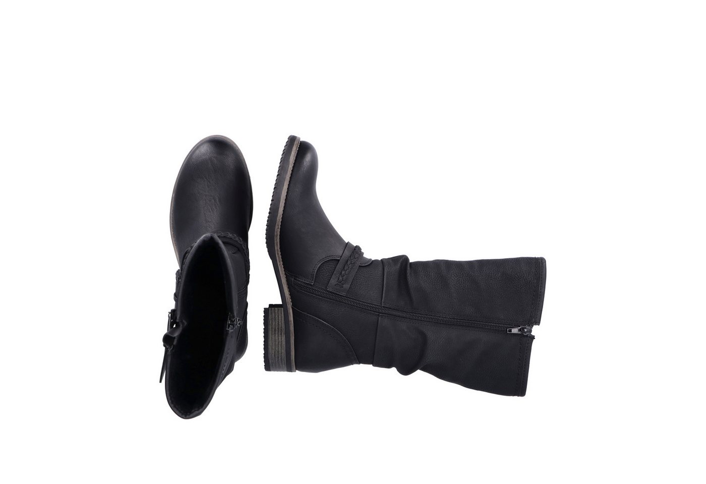 Rieker Stiefel Winterboots,Blockabsatz mit gerafftem slouchy-Schaft, schmale Form – Bild 4 von 5