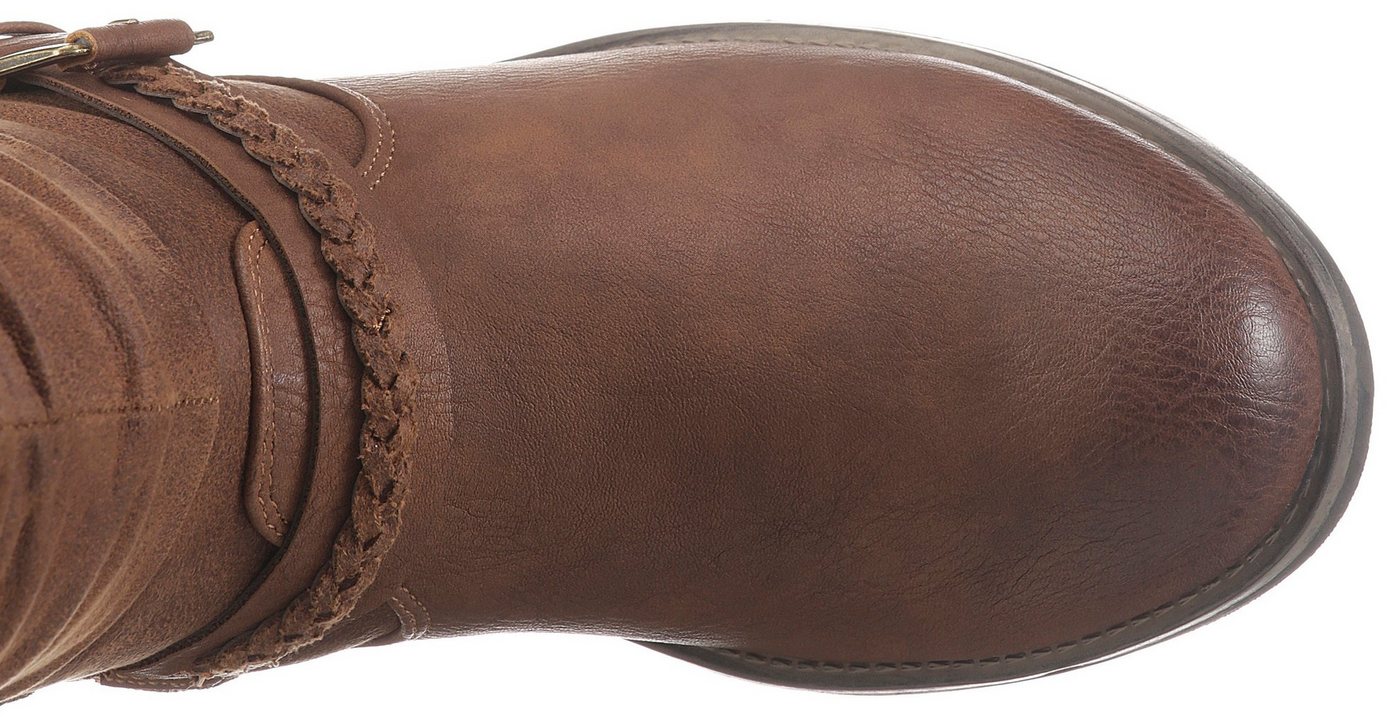 Rieker Stiefel Winterboots,Blockabsatz mit gerafftem slouchy-Schaft, schmale Form – Bild 2 von 5