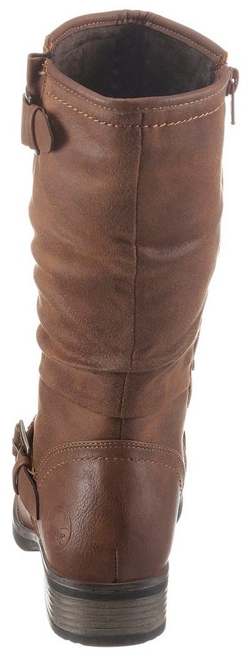 Rieker Stiefel Winterboots,Blockabsatz mit gerafftem slouchy-Schaft, schmale Form – Bild 3 von 5