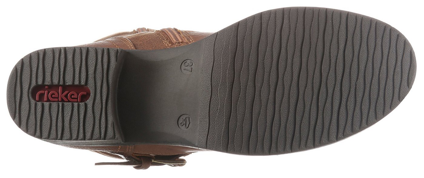 Rieker Stiefel Winterboots,Blockabsatz mit gerafftem slouchy-Schaft, schmale Form – Bild 4 von 5