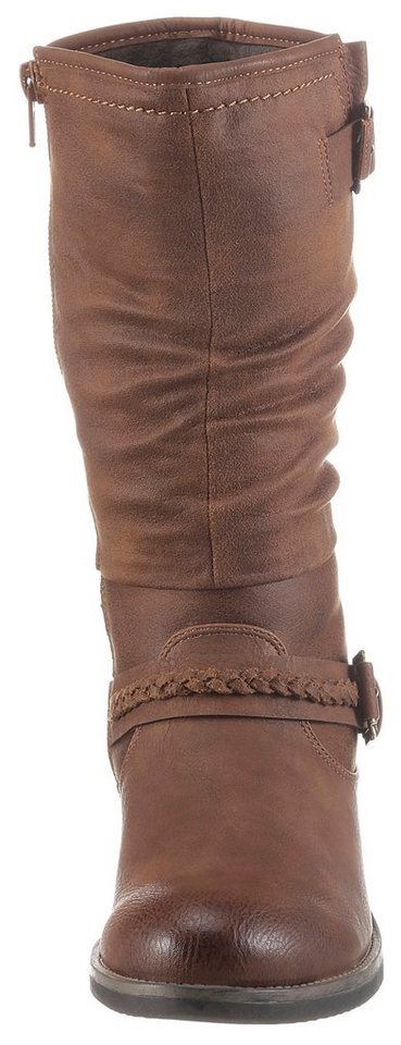 Rieker Stiefel Winterboots,Blockabsatz mit gerafftem slouchy-Schaft, schmale Form – Bild 5 von 5