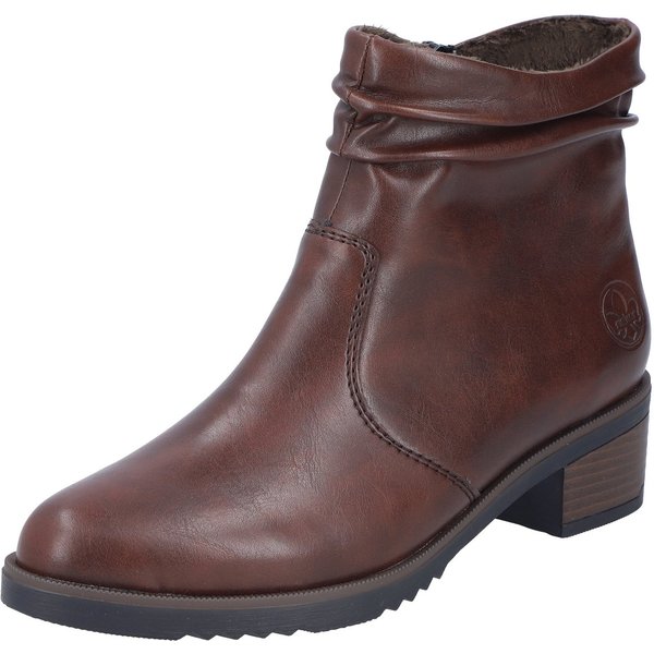 Rieker Stiefelette, Boots, Blockabsatz, slouchy Schaft, mit Innenreißverschluss
