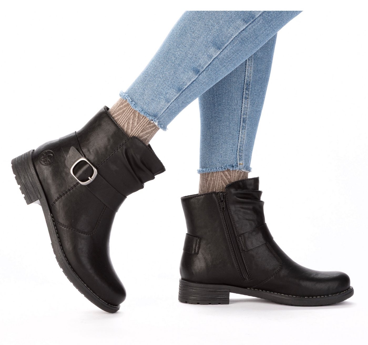 Rieker Stiefelette Boots, Blockabsatz, mit Innenreißverschluss – Bild 5 von 5