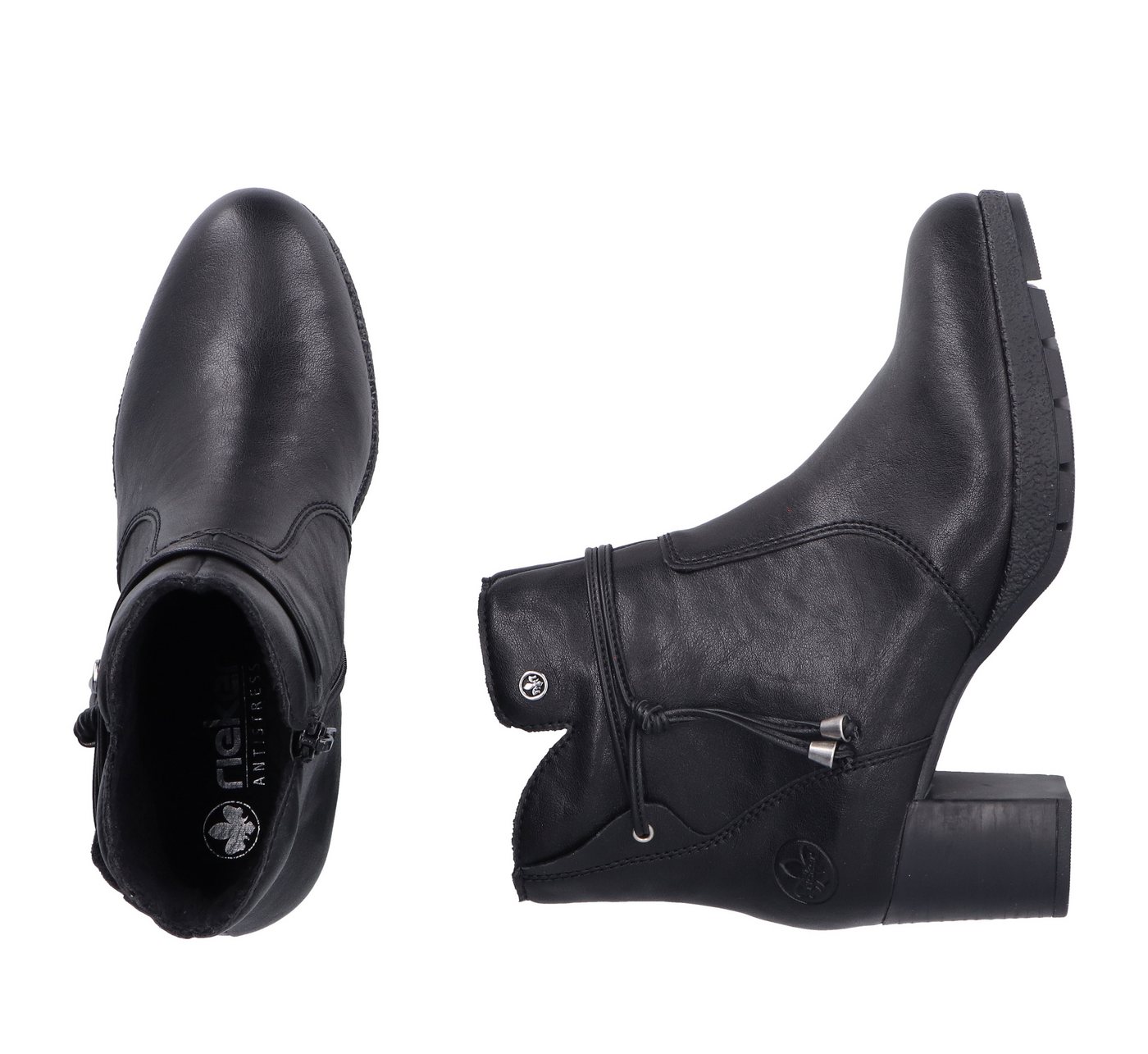 Rieker Stiefelette Businessstiefelette, Blockabsatz, Boots in schmler Form – Bild 5 von 5