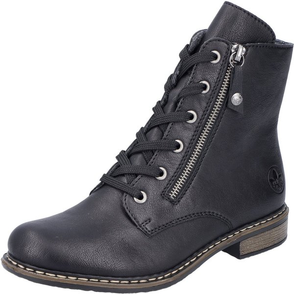 Rieker Stiefelette Schnürstiefelette, Schnürboots mit Reißverschluss an der Außenseite