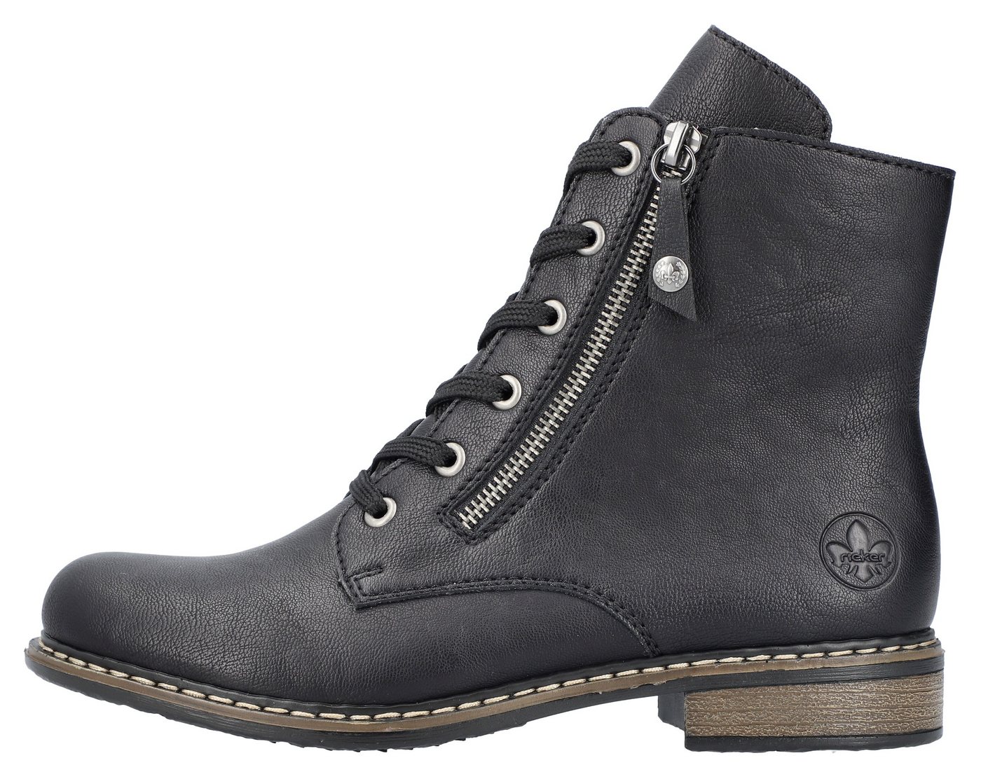 Rieker Stiefelette Schnürstiefelette, Schnürboots mit Reißverschluss an der Außenseite – Bild 4 von 5