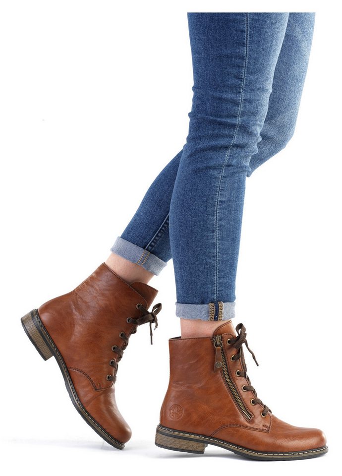 Rieker Stiefelette Schnürstiefelette, Schnürboots mit Reißverschluss an der Außenseite – Bild 2 von 5