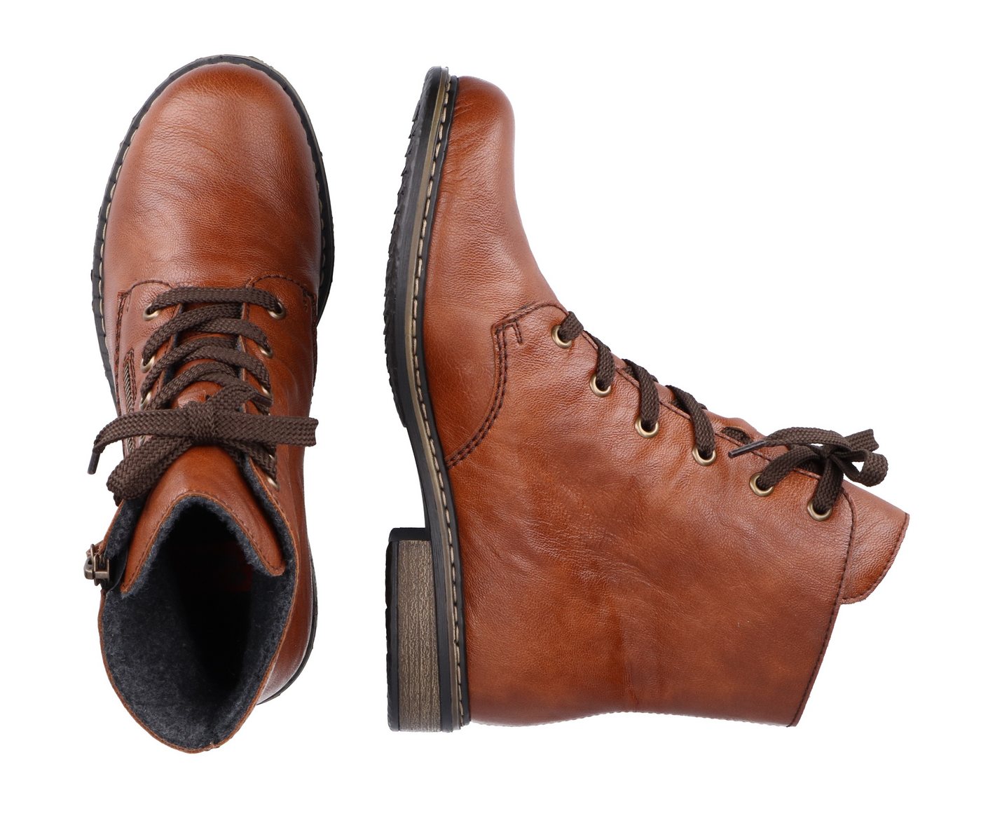 Rieker Stiefelette Schnürstiefelette, Schnürboots mit Reißverschluss an der Außenseite – Bild 4 von 5