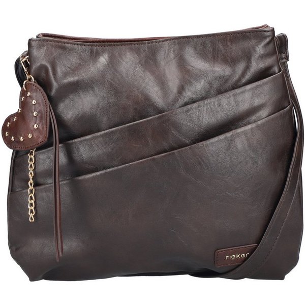 Rieker Umhängetasche, Schultertasche, Damen Handtasche mit zwei Hauptfächern